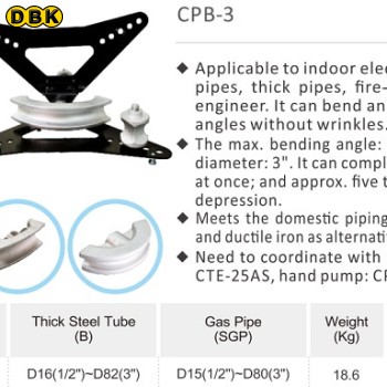 Bộ uốn ống thủy lực 1/2-3 inch TAC CPB-3-2
