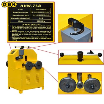 Cơ bản về cấu tạo của máy uốn ống 3 trục HHW-76B