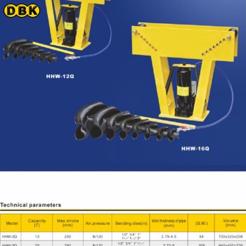 Máy uốn ống thủy lực chạy khí nén 20 tấn TLP HHW-4Q-4