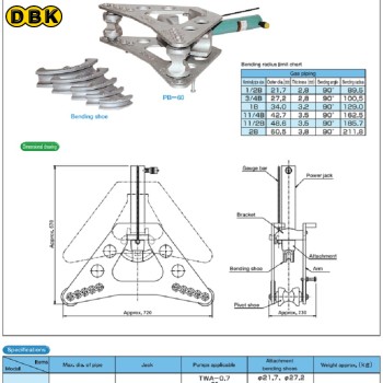 Máy uốn ống thủy lực OSAKA PB-60-2